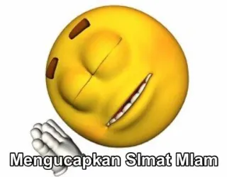 😴 Mengucapkan SImat Mlam Emoji, Saudação, Malaio, Boa noite telegram sticker