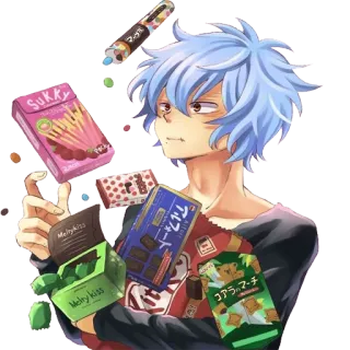 🍫 Sukky Аниме, Шоколад, Снэк, Персонаж, Сладости whatsapp sticker