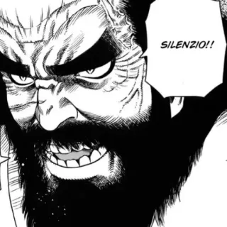 ⚔ SILENZIO!! marah, berteriak, pria, jenggot, Italia telegram sticker