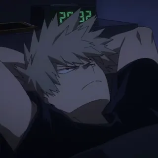🎒 Bakugo Katsuki My Hero Academia anime, bakugo, my hero academia, mha, sleeping telegram sticker