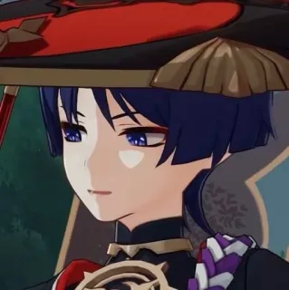 ✨ Scaramouche Genshin Impact Scaramouche, Genshin Impact, Personaggio videogioco, Anime, Cappello telegram sticker