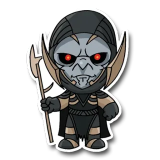 👿 alien, villain, character, fantasy, warrior, cartoon telegram sticker