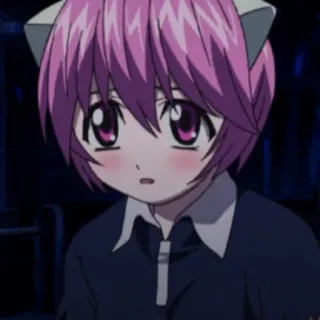 🤍 Anime, Ragazza, Orecchie da gatto, Capelli rosa, Carino telegram sticker