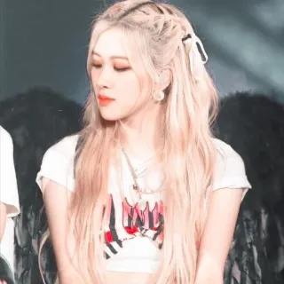 🐰 Rose kpop, музыка, блондинка, певец, исполнитель, blackpink telegram sticker
