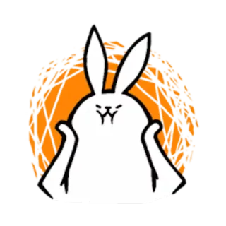 🙉 lapin, lapin, doigt d'honneur, illustration whatsapp sticker