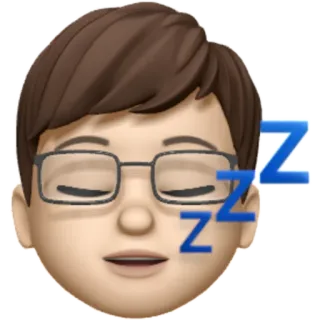 😴 сон, эмодзи, zz, усталый, мечтать, очки telegram sticker