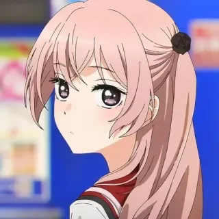 💖 Anime, Gadis, Kartun, Anak sekolah, Rambut merah muda telegram sticker