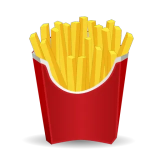 🍟 картошка фри, картофель фри, еда, фастфуд, закуска telegram sticker