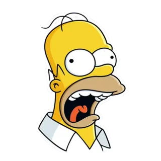 😲 Homer Simpson The Simpsons Cartoon, Homer Simpson, Die Simpsons, Figur, Gelb, Lustig telegram sticker