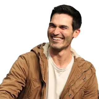 😝 uomo, sorridente, casual, ritratto, felice, persona whatsapp sticker