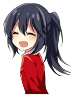 😄 Animé, Mignon, Fille, Joyeux, Souriant telegram sticker