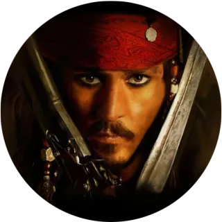😐 Jack Sparrow Pirates of the Caribbean pirate, captain, Johnny Depp, movie, adventure, sea, treasure telegram sticker