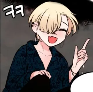 ☺️ ㅋㅋ 卡通, 动漫, 快乐, 微笑, 耳环 telegram sticker