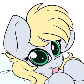 😛 poni, kartun, hewan, lucu, stiker telegram sticker