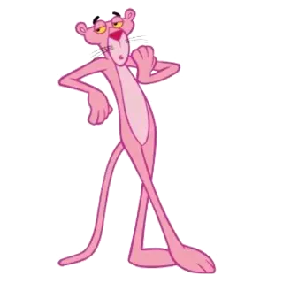 😮 Pink Panther pink, panther, cartoon, character, cool, relaxed telegram sticker