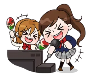🎤 Мультфильм, Пение, Караоке, Развлечения, Музыка whatsapp sticker