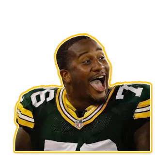 😄 sepak bola, atlet, olahraga, pemain, Green Bay Packers, NFL telegram sticker