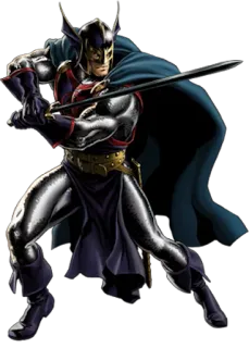 🚔 Black Knight Marvel Comics, supereroe, spada, cavaliere, armatura, Black Knight, fumetto telegram sticker