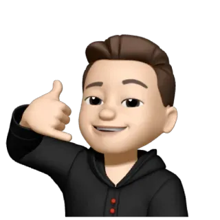 🤙 avatar, person, call me, gesture, emoji telegram sticker