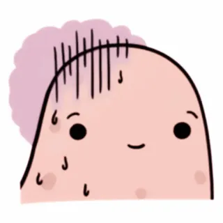 💭 Cartoon, Emotie, Schattig, Personage, Zweet, Angst, Blob whatsapp sticker