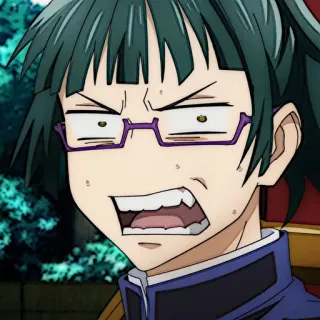 💫 Maki Zenin Jujutsu Kaisen anime, manga, jujutsu kaisen, maki zenin, angry, character, anime girl telegram sticker