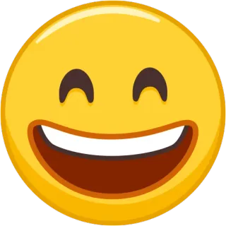 😄 Emoji, Sourire, Joyeux, Visage, Jaune telegram sticker