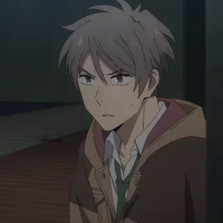 💵 anime, junge, ernst, porträt telegram sticker