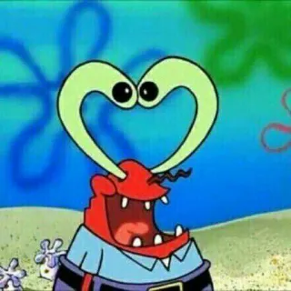 🧽 Mr. Krabs Spongebob Squarepants desenho animado, Spongebob, Sr. Sirigueijo, Nickelodeon, coração, engraçado telegram sticker