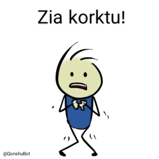 😰 Zia korktu! cartoon, character, scared, nervous telegram sticker