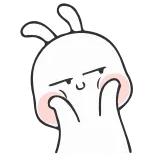 😏 coelho, fofo, coelho, desenho, adesivo whatsapp sticker