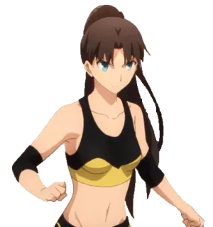 😒 Rin Tohsaka Fate/stay night anime, girl, teen, cute, character, fate telegram sticker