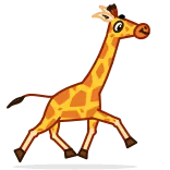 🏃‍♂️ giraffa, animale, zoo, cartone animato, fauna selvatica telegram sticker