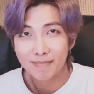 🎈 RM RM, K-pop, BTS, Idool, Zanger, paars haar telegram sticker