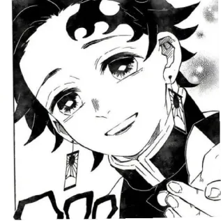 🔥 Tanjiro Kamado Demon Slayer Anime, Demon Slayer, Manga, Tanjiro Kamado, Japanisch, Illustration whatsapp sticker
