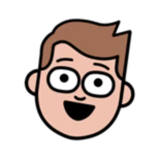😃 Desenho animado, Rosto, Sorriso, Feliz, Pessoa, Ilustração telegram sticker