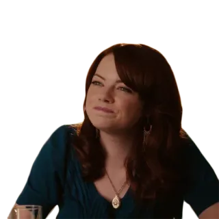 😕 Emma Stone atriz, celebridade, retrato telegram sticker