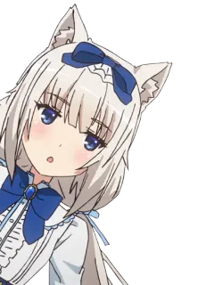 ⚜ Anime, Garota gato, Neko, Fofo, Kawaii whatsapp sticker