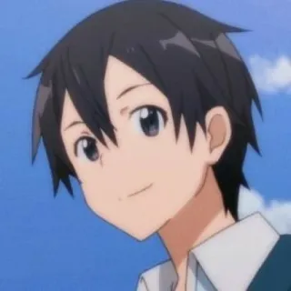 🖤 Kirito Sword Art Online Аниме, Мужской, Персонаж, Кirito, Sword Art Online telegram sticker