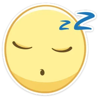 💤 durmiendo, emoji, zz, soñoliento, cara, dibujos animados telegram sticker