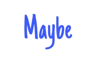 🇬🇧 Maybe kata, biru, font, teks whatsapp sticker