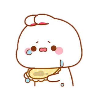🐰 울음, 슬픔, 토끼, 동물, 귀여움, 만화, 먹기, 음식 telegram sticker