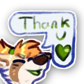 💜 Thank u danke, herz, süß, fell, cartoon, aufkleber telegram sticker