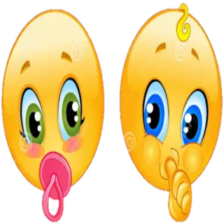 👶 Emoji, Bebé, Dibujos animados, Chupete, Lindo telegram sticker