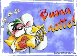 ❤ Buona notte! boa noite, desenho animado, rato, travesseiro, sono telegram sticker