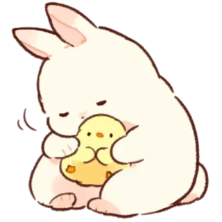 💖 bunny, rabbit, chick, animal, cute, kawaii, friendship, adorable telegram sticker