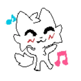 🥰 animale, gatto, musica, felice, ballo telegram sticker
