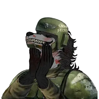 🔫 Warhammer 40k CADIA STANDS warhammer 40k, cadia stands, wolf, guardsman, imperial guard, military telegram sticker