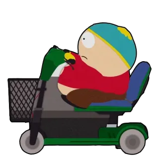 🧑‍🦽 Eric Cartman South Park カートゥーン, エリック・カートマン, サウスパーク, スクーター, アニメ telegram sticker