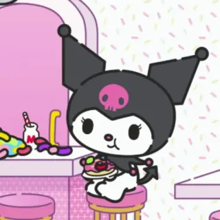 🕸 Kuromi sanrio, kawaii, cartoon, anime, cute telegram sticker