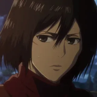 🗡 Mikasa Ackerman Attack on Titan Mikasa, anime, Attack on Titan, AOT telegram sticker